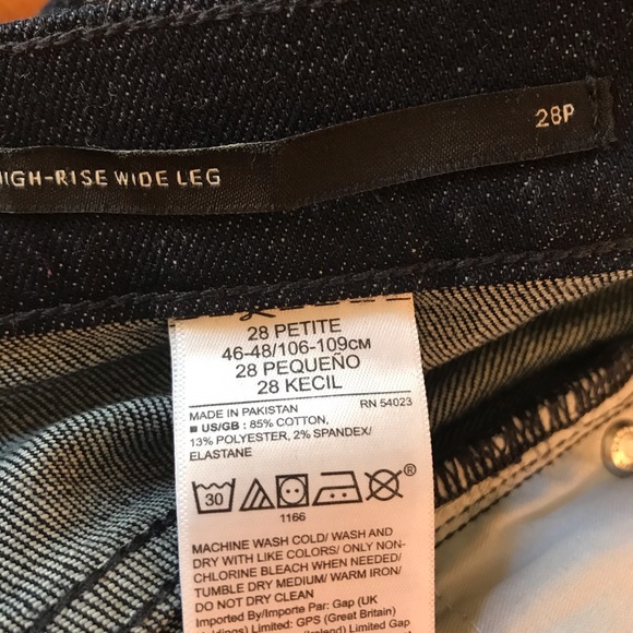 Banana Republic High Rise Wide Leg Jean, 28P dark - Picture 7 of 8